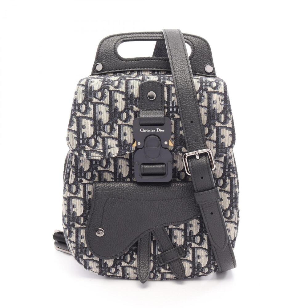 Christian Dior Dior Gallop Oblique 2-Way Backpack/Handbag - Canvas and Leathe...
